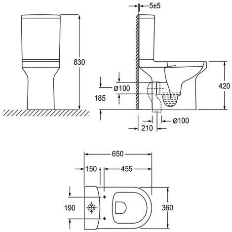 JACOB DELAFON WC Au Sol Sans Bride Elite + Abattant Extraplat 4 JACOB DELAFON WC Au Sol Sans Bride Elite + Abattant Extraplat – Image 4
