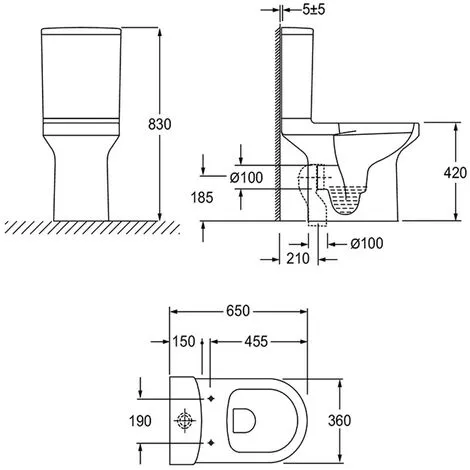 JACOB DELAFON Pack WC Au Sol Blanc Sans Bride Elite Avec Abattant Extraplat Fermeture Douce Avec Porte-rouleau Moderne 3 JACOB DELAFON Pack WC Au Sol Blanc Sans Bride Elite Avec Abattant Extraplat Fermeture Douce Avec Porte-rouleau Moderne – Image 3