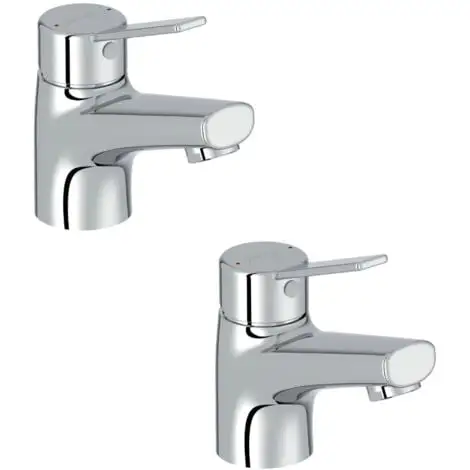JACOB DELAFON Lot De Deux Mitigeurs Lavabo EO Sans Vidage Chromé 1 JACOB DELAFON Lot De Deux Mitigeurs Lavabo EO Sans Vidage Chromé