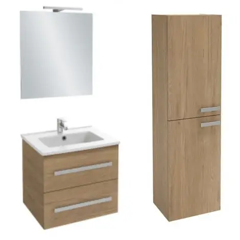 Meuble Simple Vasque JACOB DELAFON Ola Up + Colonne De Salle De Bain + Miroir Et Spots , 78,5 X 46,5 X 52, Chene 1 Meuble Simple Vasque JACOB DELAFON Ola Up + Colonne De Salle De Bain + Miroir Et Spots , 78,5 X 46,5 X 52, Chene