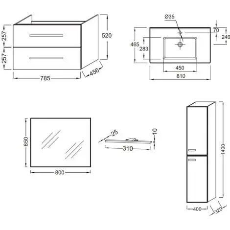 Meuble Simple Vasque JACOB DELAFON Ola Up + Colonne De Salle De Bain + Miroir Et Spots , 78,5 X 46,5 X 52, Chene 3 Meuble Simple Vasque JACOB DELAFON Ola Up + Colonne De Salle De Bain + Miroir Et Spots , 78,5 X 46,5 X 52, Chene – Image 3