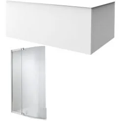 Tablier Frontal JACOB DELAFON Baignoire Rectangulaire + Pare Bain Installation En Angle , Blanc Mat