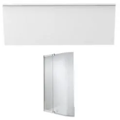 Tablier Frontal JACOB DELAFON Baignoire Rectangulaire + Pare Bain Installation En Niche , Blanc Mat