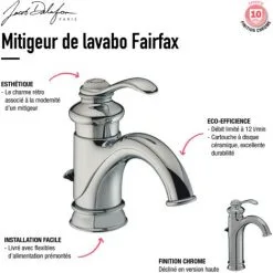 JACOB DELAFON Mitigeur Lavabo Style Retro Fairfax -JACOB DELAFON Soldes 2022 6768137 4