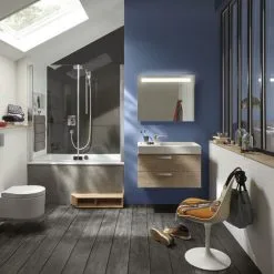 Baignoire Bain Douche JACOB DELAFON Capsule, Compacte + Pare Bain En Niche, 120 X 80 -JACOB DELAFON Soldes 2022 71627333 3