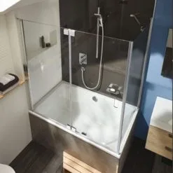 Baignoire Bain Douche JACOB DELAFON Capsule, Compacte + Pare Bain En Angle , 120 X 80 -JACOB DELAFON Soldes 2022 71627335 3