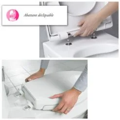 WC à Poser JACOB DELAFON Odeon Up + Abattant, Abattant Standard -JACOB DELAFON Soldes 2022 98194 4
