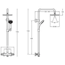 Colonne Douche Jacob Delafon July - Tête Ronde - E45716-CP 6 Colonne Douche Jacob Delafon July - Tête Ronde - E45716-CP -JACOB DELAFON Soldes 2022 98214 3