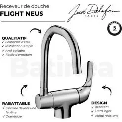 Mitigeur évier JACOB DELAFON Natéo, Orientable & Rabattable -JACOB DELAFON Soldes 2022 98258 4