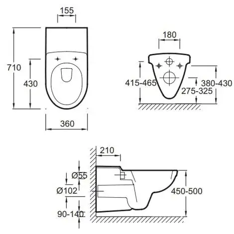 JACOB DELAFON Grohe Pack WC Suspendu Sans Bride Bau Ceramic + Abattant + Plaque + Bâti Grohe, Plaque Blanche 4 JACOB DELAFON Grohe Pack WC Suspendu Sans Bride Bau Ceramic + Abattant + Plaque + Bâti Grohe, Plaque Blanche – Image 4